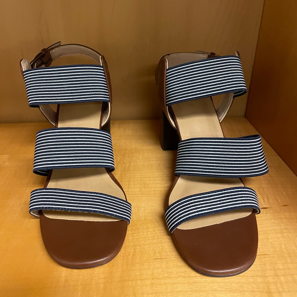 Market & Spruce block elastic strap heels